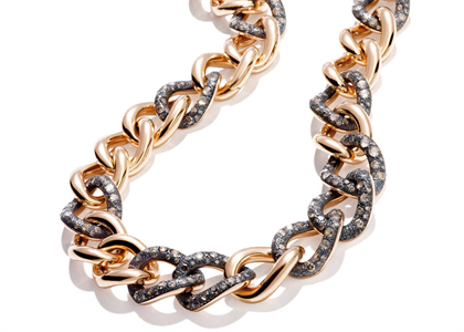 Gold Plated CZ Studded Mens Curb Chain